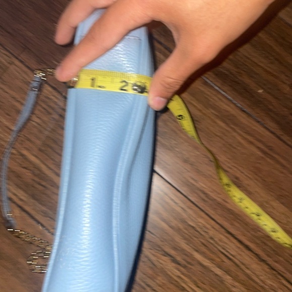 Blue Michael Kors purse blue shoulder bag leather bag fall bag gold chain bag - Picture 10 of 15